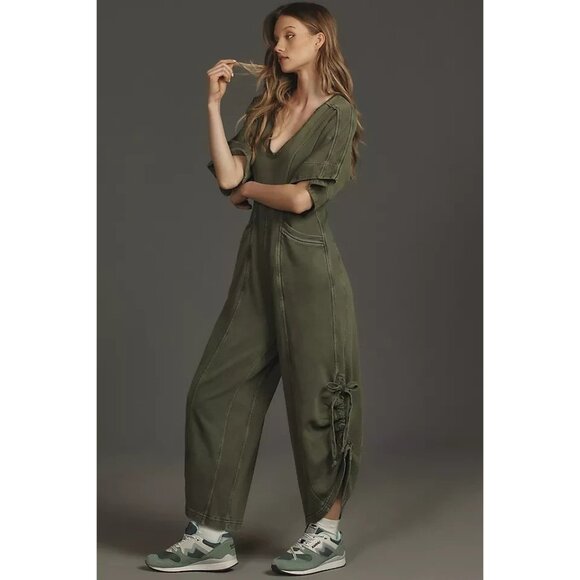NWT Size L - Daily Practice 100% Cotton Horizon Wide-Leg  Jumpsuit (NWT US$ 138) - Picture 2 of 16